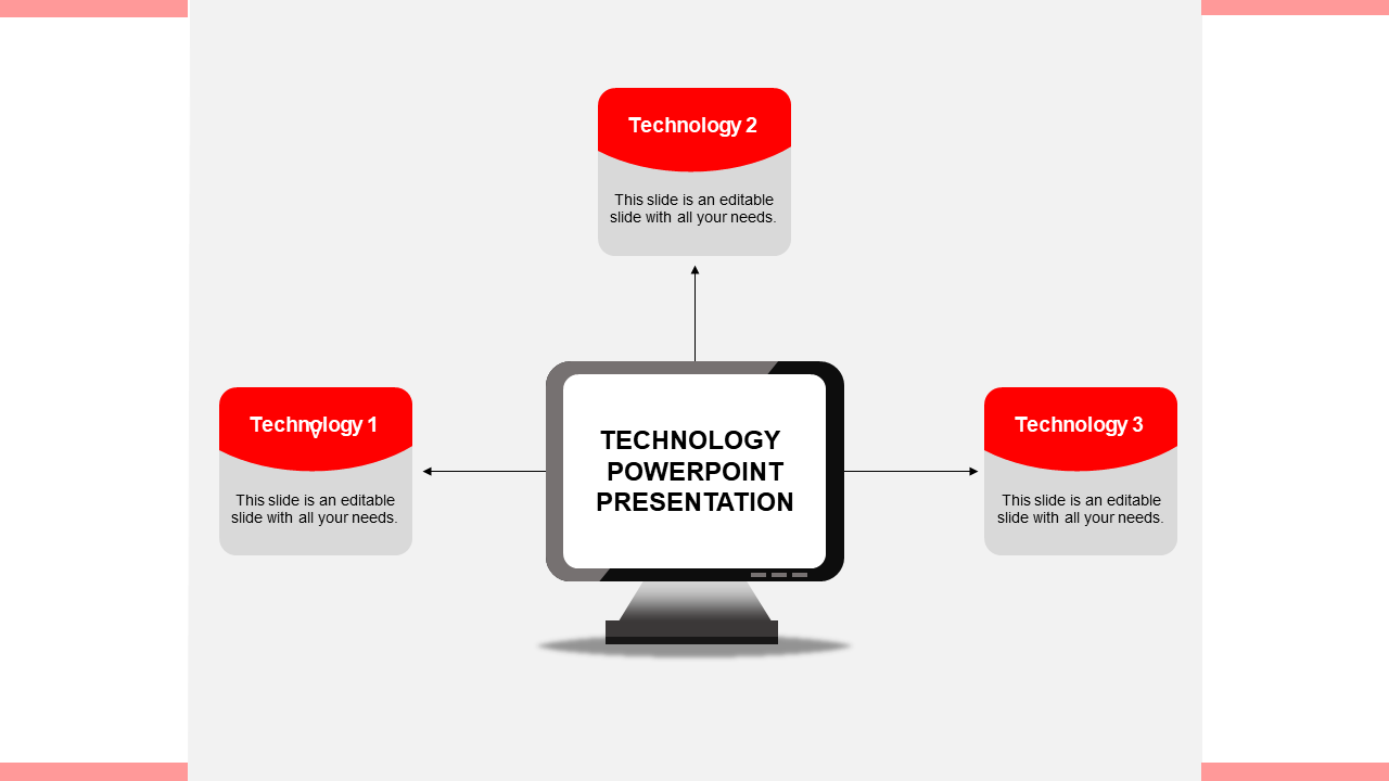 Creative Technology PowerPoint Templates In Red Color